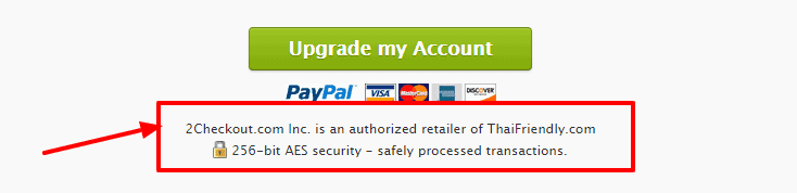 Secure account with AES security - thaifriendly safe