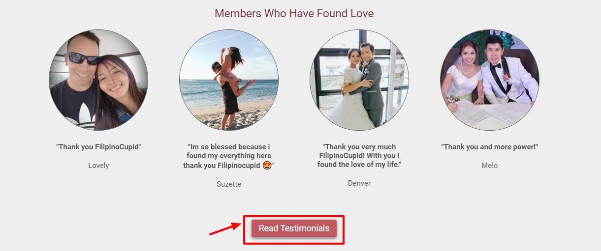 Filipinocupid - members testimonials