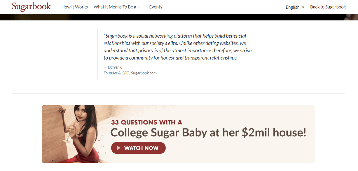 Sugarbook review - college sugar baby