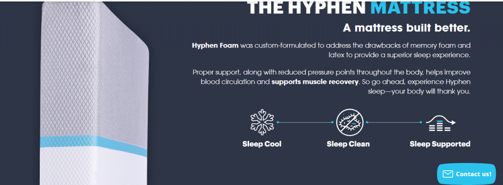 Hyphen Sleep box dans un lit réductions