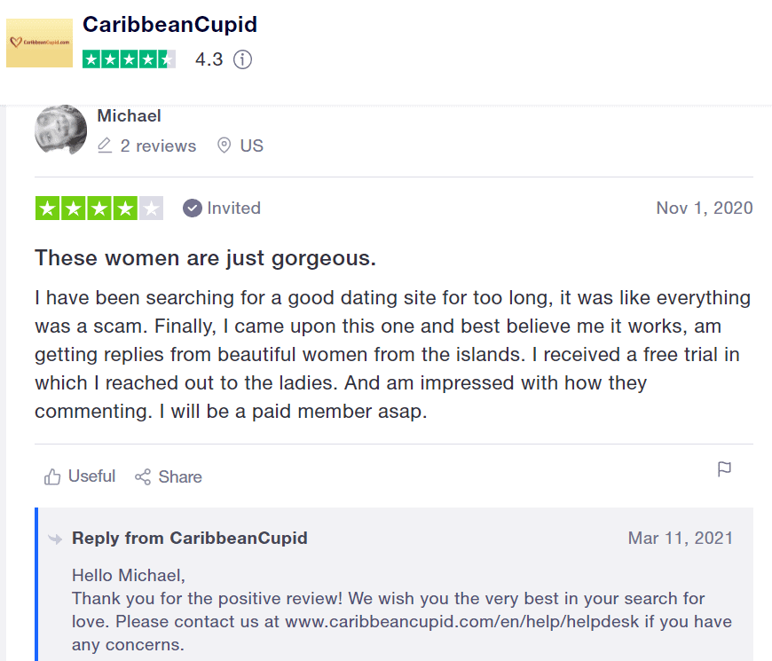 caribbeancupid customer review