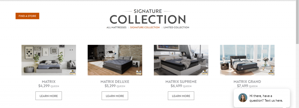 Intellibved signature collection mattress