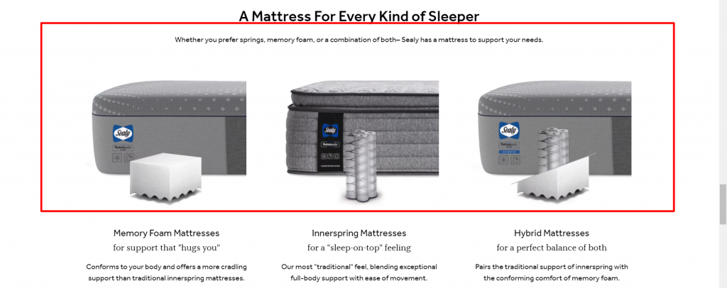 Sealy mattress for sleeprrs