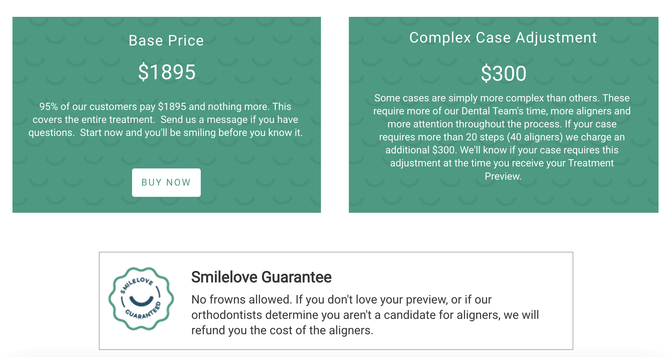 Smilelove Pricing